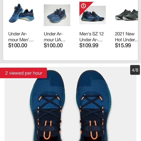 Under armor SC 6 ! Only Worn twice! - Picture 4 of 5